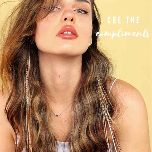 Natural Hair Feathers Kit, Feather Hair Extensions - Real Rooster Feathers, Long Natural Colors, Pliers, Beads, and a loop tool DIY Set browns and neutrals