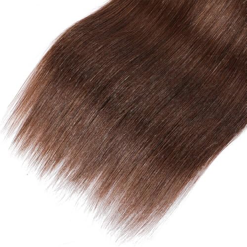Straight Human Hair Bundles Color #4 Chocolate Brown Unprocessed Native Virgin Raw Trippy Hair Extensions 3 Bundles 22 24 26 Inch Quick Weave Double Weft for Black Woman