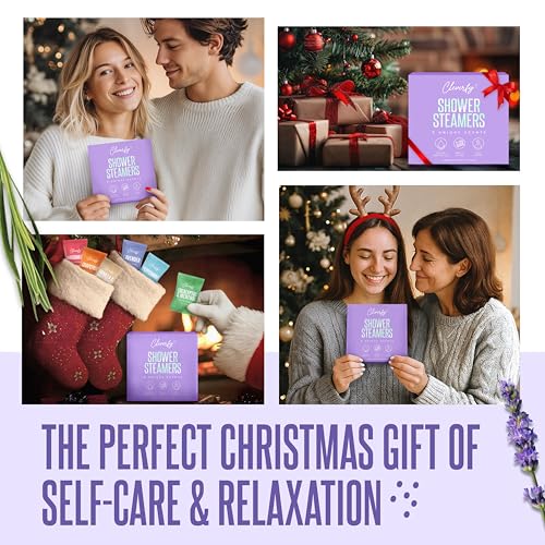 Cleverfy Shower Steamers Aromatherapy ? Stocking Stuffers for Women, Teens and Wife ? Christmas Gifts for Women and Teen Girls ? White Elephant Gifts for Adults ? 6 Tablets