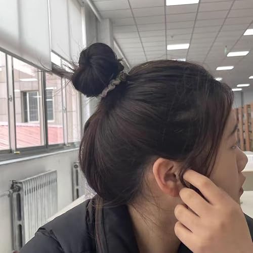 Heart Elastic Hair Ties for Women Girls Heart Hair Scrunchies Non Slip Ponytail Holders Satin Heart Shaped Scrunchie for Women Heart Hair Accessories Elastic Hair Band 5 Pcs