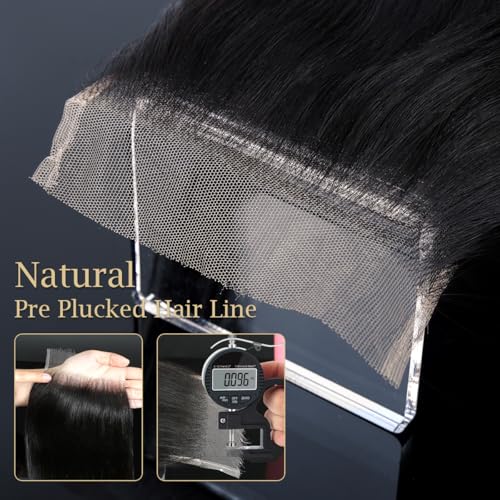 Knots Bleached CindiRiver 5x5 HD Lace Closure Straight Virgin Human Hair With Invisible Real HD Lace, Natural Hairline, Skinlike Lace Frontal Closure Only