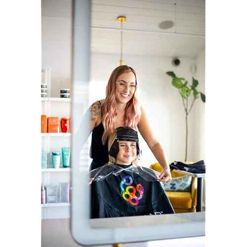 FRAMAR Backwards Bib Disposable Hair Cutting Capes Salon, Protects Clients, Disposable Salon Capes & Chair, Hair Dye Cape, Barber Cape ? 50 bibs