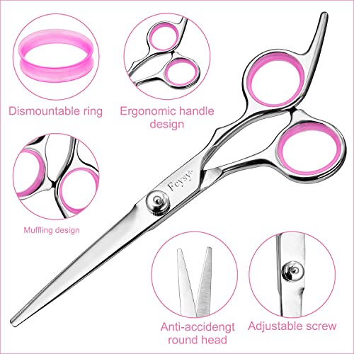 Fcysy Hair Cutting Scissors Set, Barber Scissors Thinning Shears, Professional Salon Haircutting Tools