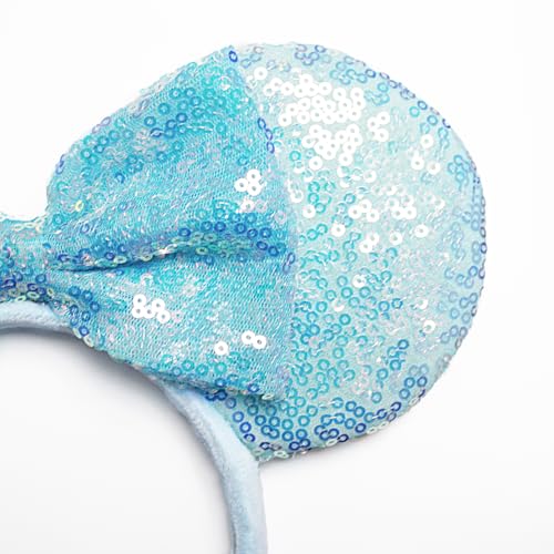 Mouse Ears Headbands Sequin Bow Mouse Ears Glitter Party Decoration Cosplay Halloween Costume for Women