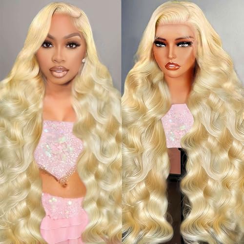 613 Lace Front Wig Human Hair 200 Density 13x6 HD Lace Front Wigs Human Hair Body Wave Blonde Wig Human Hair For Women 20 Inch Blonde 13x6 HD Lace Frontal Glueless Wigs Human Hair for Women