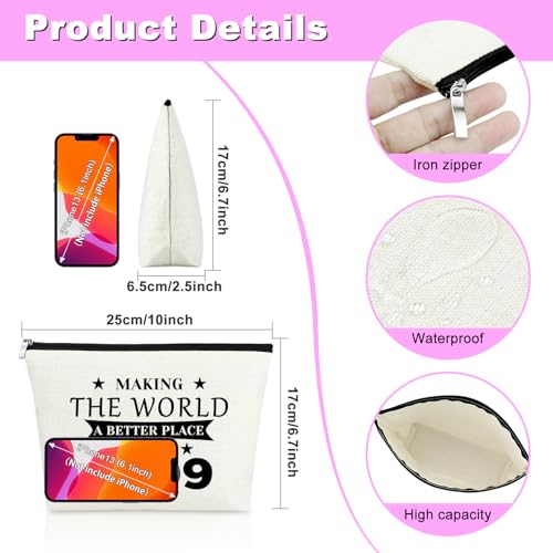 Mxrymvu 16th Birthday Gifts for Girls Makeup Bag Sweet 16 Gifts For Her Teens Sister Daughter Niece 16 Years Old Girl Birthday Adult Gift Best Friend Granddaughter Sixteen Birthday Gift Cosmetic Bag