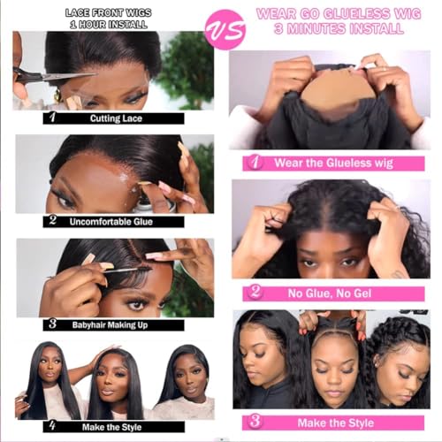 Ombre Honey Blonde Wear and Go Glueless Deep Curly Wave Lace Front Wigs Human Hair Highnight HD Lace Front Wigs Human Hair 4/27 Frontal Wigs Human Hair Curly Wigs 200% Density 16 Inch