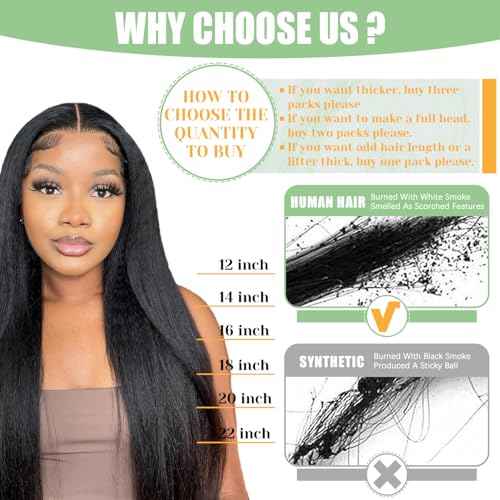 Loxxy Seamless Yaki Straight Clip ins Human Hair, Natural Black Yaki Clip ins for Black Women Invisible PU Weft 110g 7pcs 16 Inch