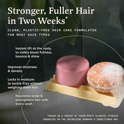 The Earthling Co. Shampoo & Conditioner Bar Set - Promote Hair Growth, Strengthen & Volumize All Hair Types - Paraben & Sulfate Free Formula with Natural Ingredients for Dry Hair (Wild Lavender)