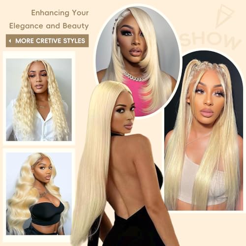 20 Inch 613 Lace Front Wig Human Hair Straight 200 Density Blonde Lace Front Wigs Human Hair Pre Plucked 13x6 Lace Front Wigs for Women