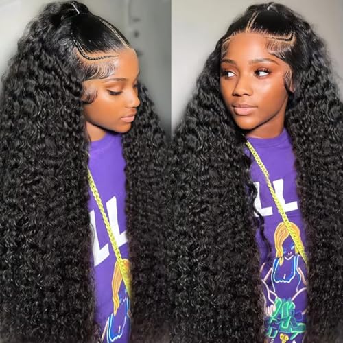 24 Inch 13x6 Lace Front Wigs Human Hair 200 Density Deep Wave Lace Front Wigs Human Hair 13x6 Deep Wave HD Frontal Wigs for Women Pre Plucked (13x6 Deep Wig, 24 Inch)