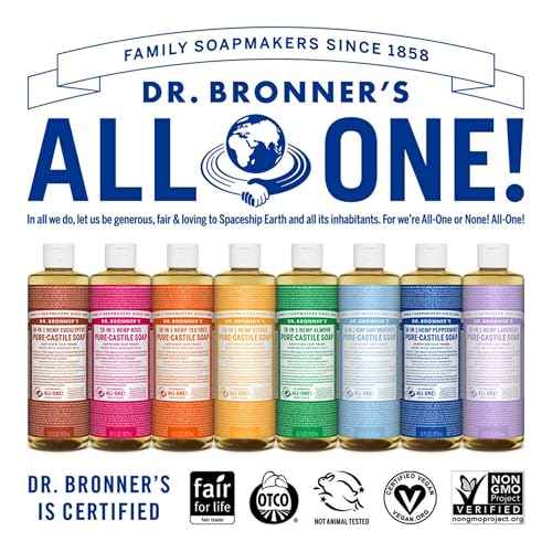 Dr. Bronner¡¯s - Pure-Castile Liquid Soap (Baby Unscented, 16 Ounce) - Made with Organic Oils, 18-in-1 Uses: Face, Hair, Laundry & Dishes For Sensitive Skin & Babies, No Added Fragrance, Vegan, Non-GMO
