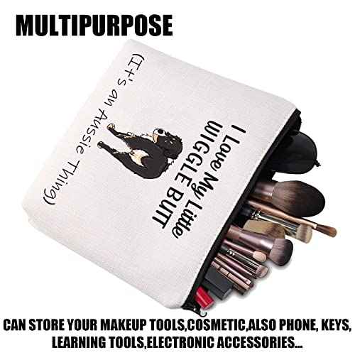 JYTAPP Aussie Lover Gift Australian Shepherd Dog Owner Gift Aussie Mom Cosmetics Bag It's An Aussie Thing Makeup Bag Dog Gift