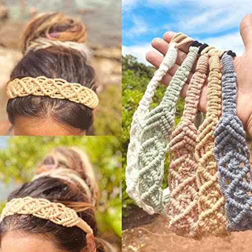 FZBNSRKO 3 Pack Floral Head Wrap, Handmade Knitted Hairbands for Women (Mixed Colors)