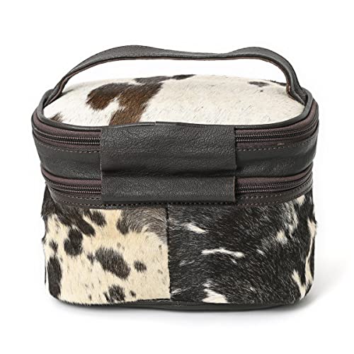 Merbaa Jewelry Travel Organizer, Waterproof Leather Bag - Storage Organizer, Groom & Bridesmaid Wedding Gifts, Full Grain Leather, Handmade Travel Case (Black)