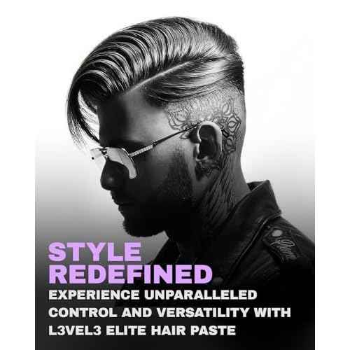 L3 Level 3 Paste - Long-Lasting Hold - Improves Strength and Volume of Hair Protects Against Hair Damage - Level Three Men Styling Product
