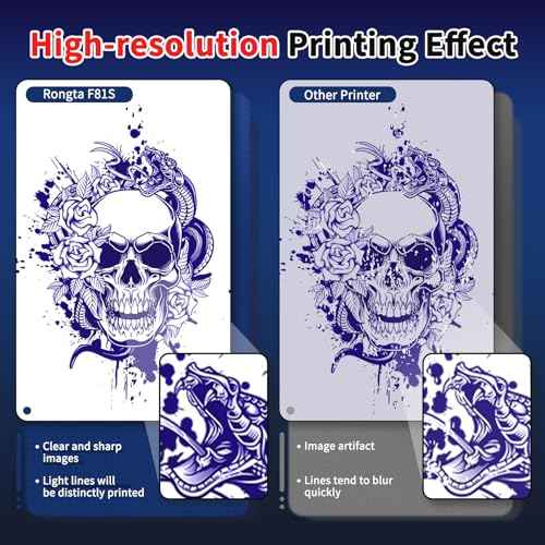 Tattoo Stencil Printer, Wireless Tattoo Machine, Thermal Portable Kit with Transfer Papers, Tattoo Supplies for Perfessional and Beginners, Bluetooth & USB Connnection-Black