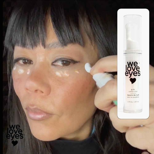 We Love Eyes - P.M. Eyelid Butter - Night time eye cream to lock moisture in while you sleep. Improve fine lines, dark circles, & puffy eyes while asleep
