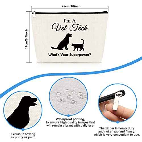 Vet Tech Gift Makeup Bag Veterinarian Appreciation Gift Thank You Gift for Veterinarian Cosmetic Bag Veterinary Student Graduation Gift Christmas Thanksgiving Birthday Gifts for Veterinarian Vet Tech