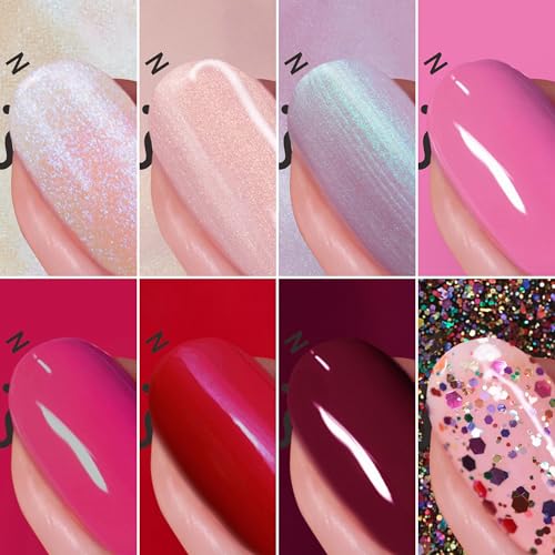 Nails Inc 8 Days Of Nails Nail Polish Set, Limited Edition, Holiday Stocking Stuffer, Women & Girls, Quick Dry, Air Dry, High Shine, Long Lasting, Ultra Glossy, Manicure, Trendy 8 Piece Gift Set