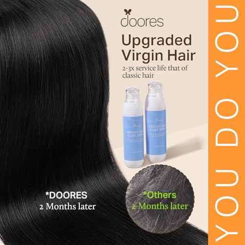 DOORES Clip in Hair Extensions Real Human Hair, Dark Brown 150g 9pcs 20 Inch, Clip in Extensions Real Natural Weft for Women Thick Silky Straight Weft