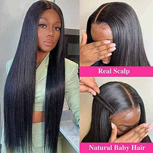 250% Density V Part Wig Human Hair with Drawstring Straight Brazilian Virgin Glueless Wig Human Hair for Black Women Upgrade U Part Wigs Full Head Clip In Half Wig No Leave Out Natural Color 18 Inch