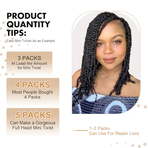 Afro Kinkys Bulk Human Hair, 4c Curly Hair for Permanent Sister Locs/Mini Twists/Braids/Repair Can Dye and Bleach(22 inch),Black