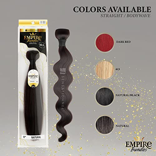Sensationnel Empire bundles- body wave 10a tangle shed free human hair for weaving and sew in styles - 1 pack (24 inch, NATURAL/BLACK)