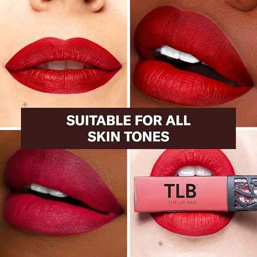 The Lip Bar - Nonstop Liquid Matte Lipstick Mini 2-Pack, Bawse Lady (Blue Red) + Rich Auntie (Deep Berry) - High Pigment - One Swipe - Long Lasting - Jojoba Oil & Vitamin E - Vegan - .05 fl oz each