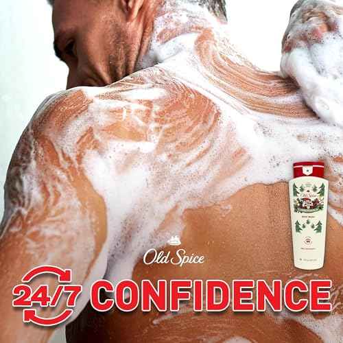 Old Spice Body Wash for Men, 4 Pack, Limited Edition Lumbersnack Pine Tree Scent, Hydrating Formula for Smooth Skin, 24/7 Long Lasting Freshness, 16 oz Each