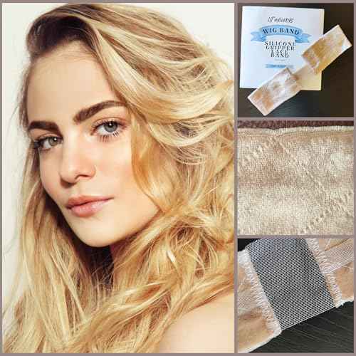 LIT UNICORNS Velvet Grip Wig Band | Silicone and Lace | For All Hair Lenghts | Adjustable for Lace Front Wigs (Beige)