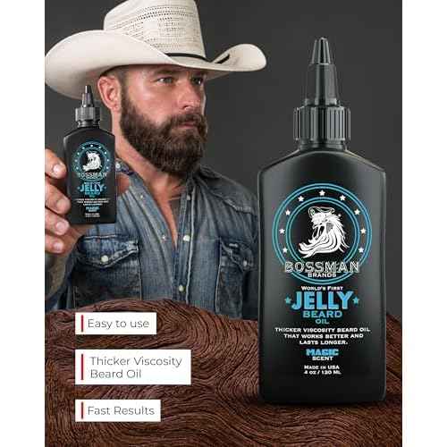 Bossman Jelly Beard Oil for Men (4 oz, Magic Scent) ? Softens, Moisturizes & Conditions with Natural Ingredients