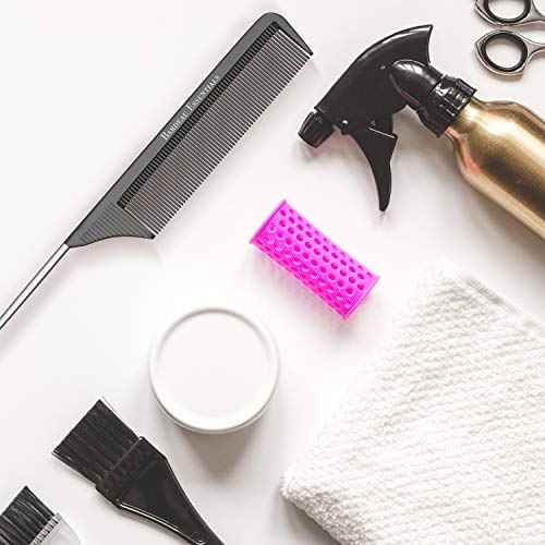 Professional 8.8 Inch Tail Comb (2 Pack) - Black Carbon Fiber And Stainless Steel Tail Comb - Anti Static And Heat Resistant - Lightweight For All Hair Types By Bardeau Essentials