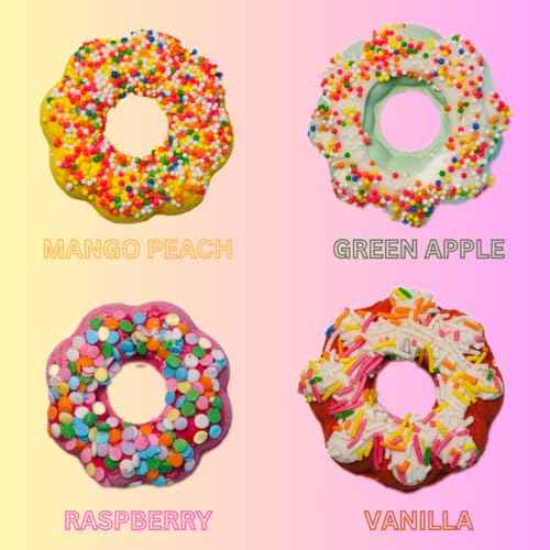 Donut Bath Bomb Gift Set (4 Piece) - Moisturizing, Fun Shaped Bath Bombs | Gift for Birthdays, Valentine's, Easter, Christmas, Mother's Day and More