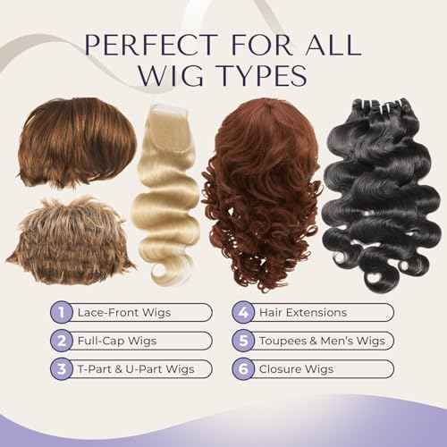 48pcs Wig Tape Double Sided Ultra Hold - Lace Front Tape for Wigs, Toupee Tapes Double Sided, Hair Tapes for Wigs, Strong Adhesive Hold & Waterproof, Wig Glue Strips