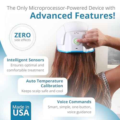 Theradome PRO Laser Hair Growth Helmet LH80 ? 100% Laser, No Ineffective LEDs ? FDA-Cleared Red Light Therapy for Hair Regrowth 2x Week ? Made in the USA