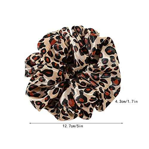Scrunchies Hair Ties Silk Satin Scrunchy - Hair Elastics Bands Ponytail Holder Pack of Neutral Scrubchy Hair Accessories Women Girls