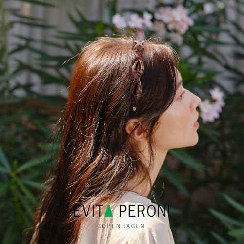 EVITA PERONI Headbands for Women Non Slip Acetate Hollow Design High-grade and Fashionable Headbands Women's Hair with Teeth Comfort Hairband - Phantom Brown