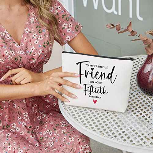 fkovcdy Women's 50th Birthday Gift: Cosmetic Bags, Funny Decorations for Her Bestie