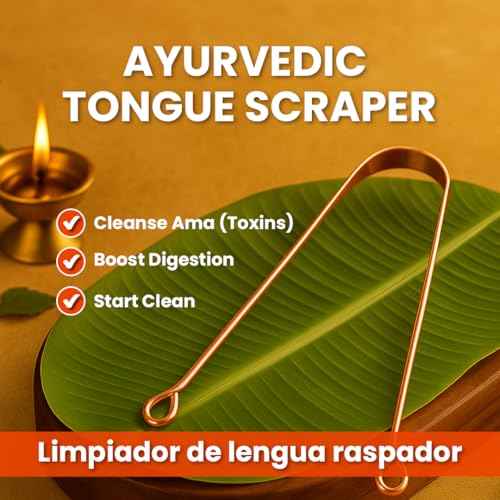 100% Pure Copper Tongue Scraper ? Limpiador de Lengua Raspador for Adults & Kids | Metal Tongue Cleaner for Fresh Breath | Reusable Ayurvedic Tongue Scraper | Tongue Cleaning Tool (6 Pack, USA Seller)