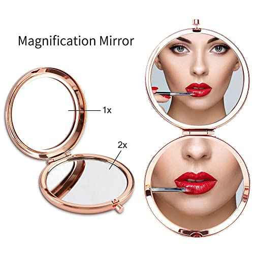 GAOLZIUY Daughter Gifts from Mom, Rose Gold Daughters Compact Mirror, Birthday Gifts for Daughter from Mother, Graduation Wedding Anniversary Christmas