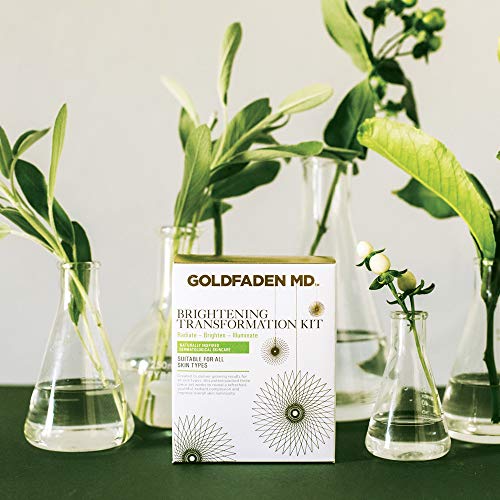 GOLDFADEN MD Brightening Transformation Kit | Advanced Skin Care Regime For Face | Includes Doctors Scrub Microdermabrasion Exfoliator, Pure Start Cleanser & Bright Eyes Eye Cream | 3 Pc Set