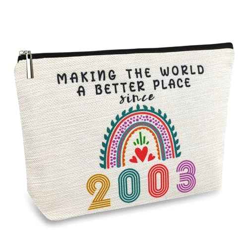 Happy 22nd Birthday Gifts Ideas for Her Makeup Bags, Women, Teenage Girls Trendy Stuff, Girls, Friends, Daughter, Christmas, 2004 Funny Cosmetic Travel Pouch 22 Year Old Birthday Decorations from Mom