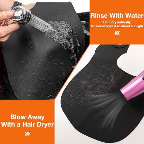 Noverlife Hair Cutting Collar, Waterproof Silicone Hair Dye Collar, Barber Hair Cutting Pad Haircut Neck Wrap for Salon