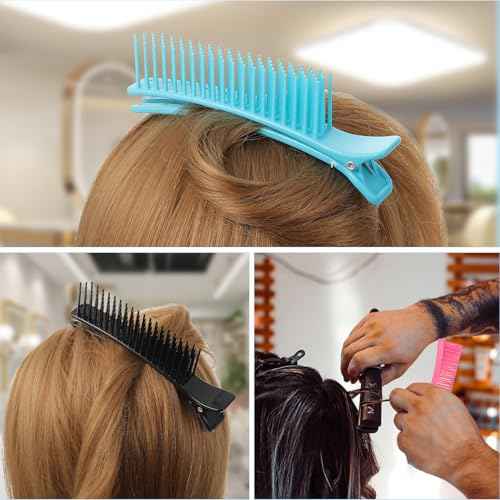 5 Pcs Grip Clips for Hair Sectioning Multifunctional Perm and Dyeing Hair Salon Grip Clip for Distribution, Styling, Cutting, Dyeing, Salon and Home Diy Hairdressing Essentials