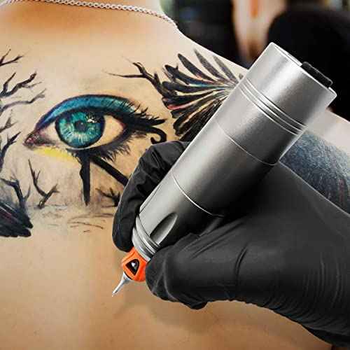 BRONC Tattoo Machine Rotary Short Pen Style Supply Coreless Motor 1,250mAh Battery Power (4.0mm Stroke) Grey