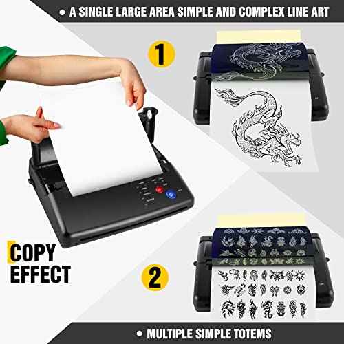 Tattoo Stencil Transfer Copier Printer with 20pcs Free Stencil Transfer Paper, Thermal Copier Printer Tattoo Kit