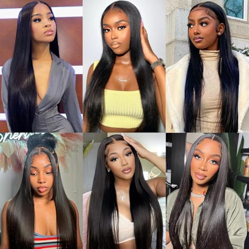 30 Inch One Bundle Human Hair Straight 12A 100% Unprocessed Brazilian Virgin Human Hair Bundles Weave Straight Hair Extension Natural Black