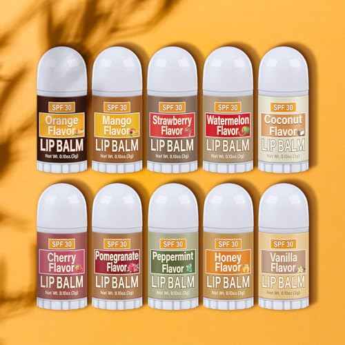30 Pcs Mini Sunscreen Lip Balms Bulk Spf 30 Fall Favor Gifts Lip Balms Sticks with Sunscreen Employee Appreciation Gifts Teacher Nurse Wedding Baby Shower Christmas Party Favor for Women Men