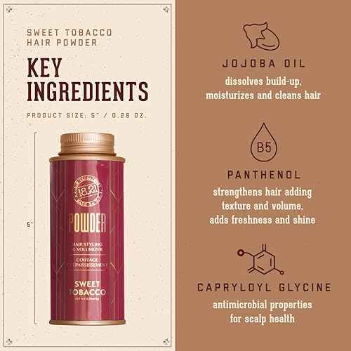 18.21 Man Made Premium Hair Styling Products for Men: Gel and Powder Dry Shampoo - Add Volume and Texture with Flexible Hold and Bold Sweet Tobacco Scent